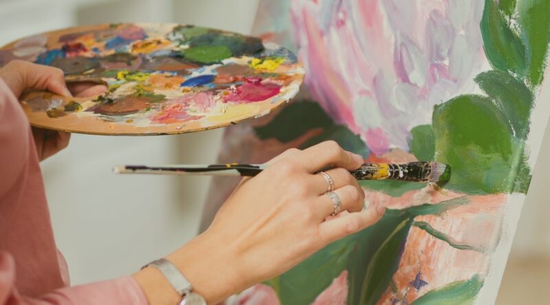 Intuitief schilderen Ellen Van Brabandt visual Bloom Waregem