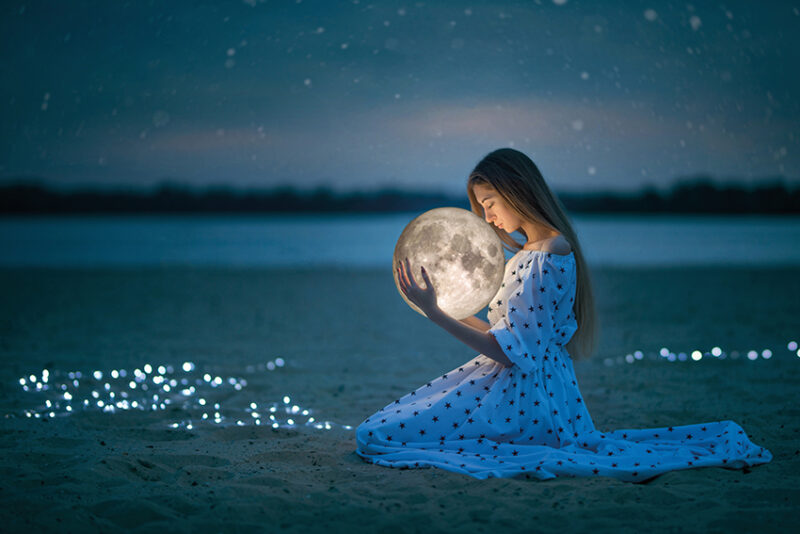 Verbind je met de maanfasen Wassende Maan Bloom web