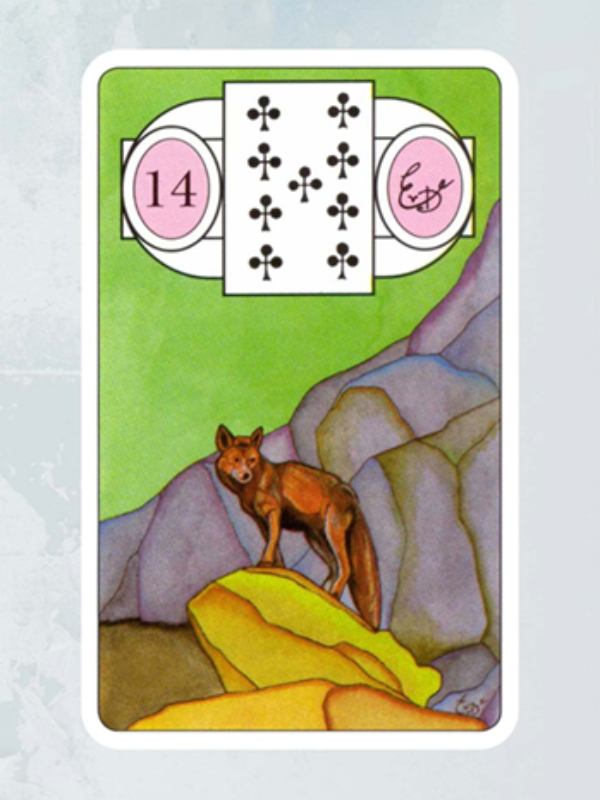 Kaart De Vossen Lenormand Waarzegkaarten Erna Droesbeke Bloom Webshop