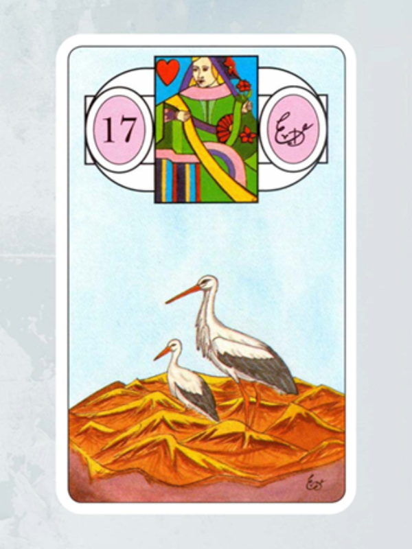 Kaart De Ooievaar Lenormand Waarzegkaarten Erna Droesbeke Bloom Webshop