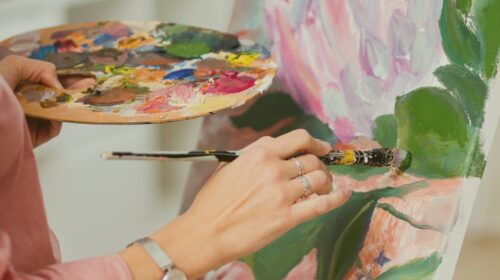 Intuitief schilderen Ellen Van Brabandt visual Bloom Waregem