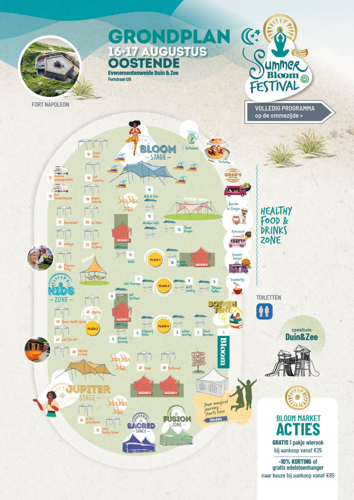 Grondplan Summer Bloom Festival Oostende 2025