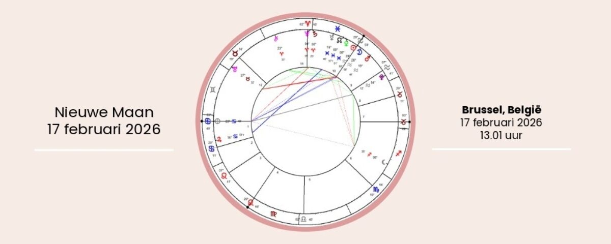 Nieuwe Maan 17 02 2026 Roger Walraedt horoscooptekening Bloom