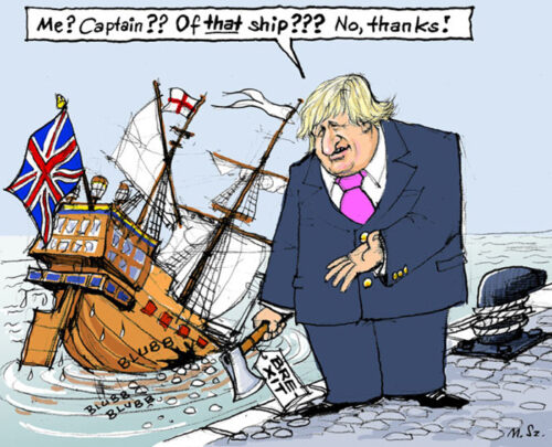 Boris Johnson cartoon brexit Bloom web