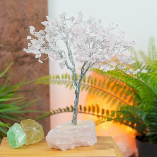Geschenken met een extra betekenis edelstenen Bloom Webshop Boompje Rozenkwarts 2