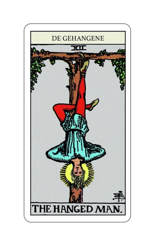 Tarotkaart De Gehangene Bloom