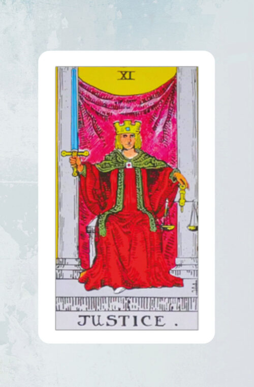 Gerechtigheid Tarot Rider Waite Bloom Webshop