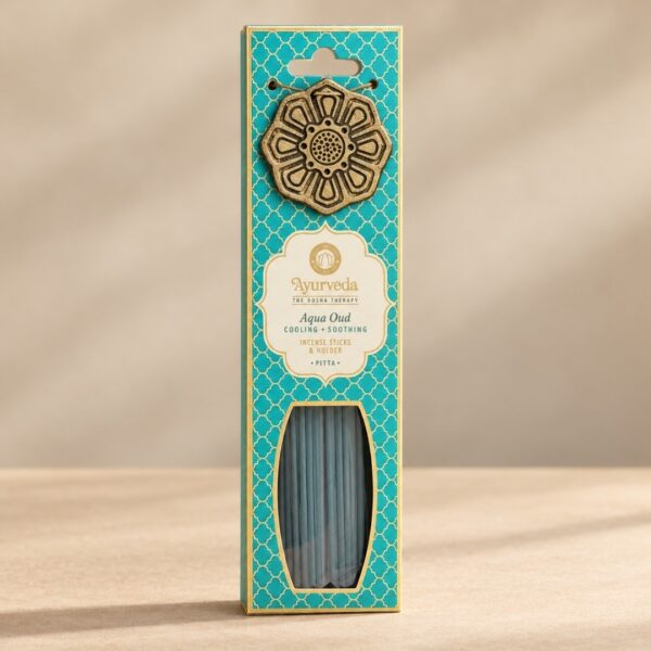 Ayurveda Wierookstokjes met houder Aqua Bloom Web