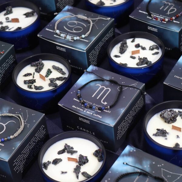 Dierenriem Kristalkaars met Edelsteenarmband Bloom