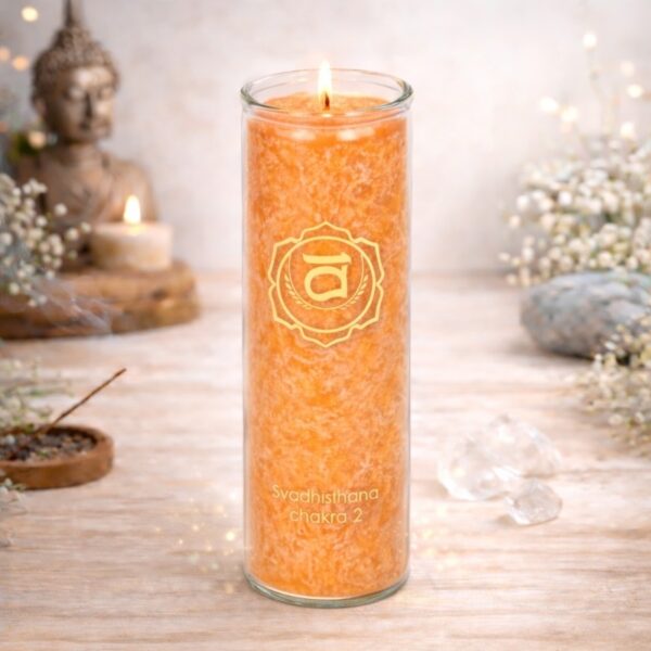 Bougie parfumée à la stéarine •  2e Chakra - 100 heures - Shop Spirituel