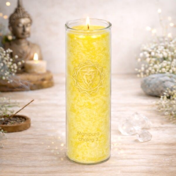 Bougie parfumée à la stéarine • 3e Chakra - Shop Spirituel