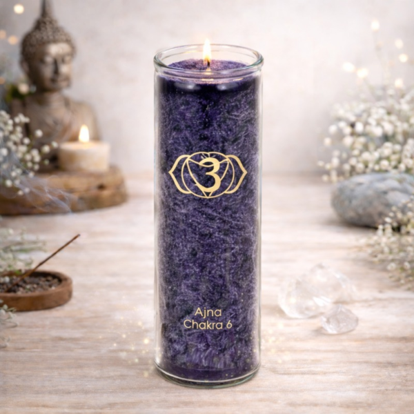 Bougie parfumée à la stéarine • 6de chakra - 100 heures - Shop Spirituel