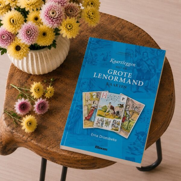 Handboek Kaartleggen met de Grote Lenormand Erna Droesbeke 9789072189172 boek Bloom Mock Up