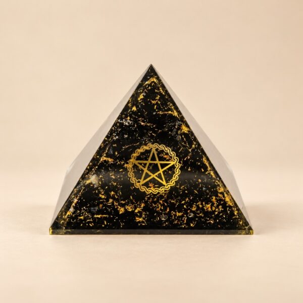 Orgoniet Piramide zwarte toermalijn en pentagram Bloom Web
