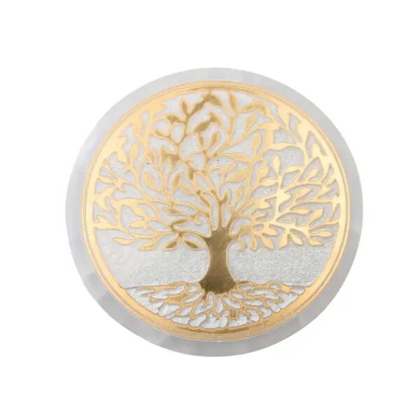 Seleniet oplaad schijf levensboom goud 10cm