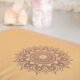 Spijkermat dark yellow mandala bloom1