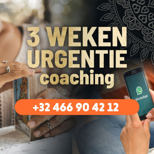 3 weken URGENTIE coaching van een coach, medium via WhatsApp