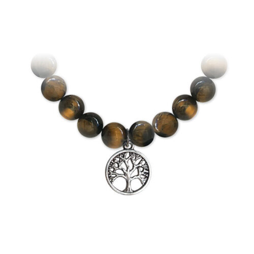 Edelstenen Armband Levensboom Tijgeroog