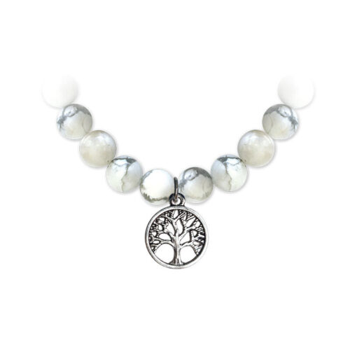 Edelstenen Armband Levensboom Witte Howliet