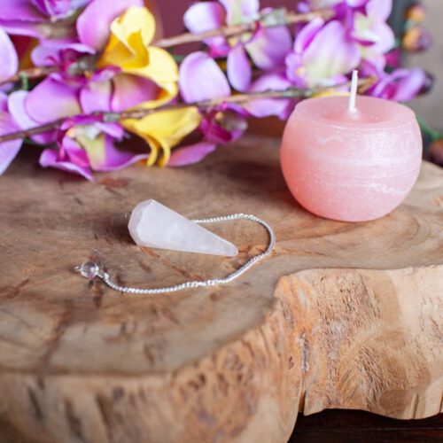 Pendule Quartz Rose - triangle