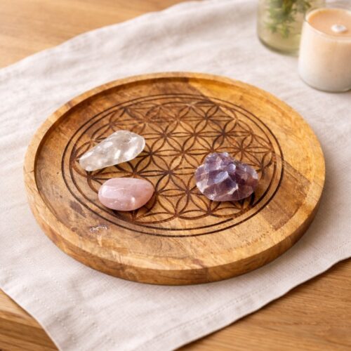 Mango Houten Flower of Life Crystal Grid