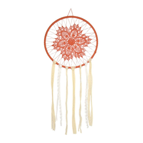 Attrape-rêves macramé terracotta 30 cm