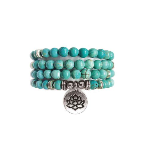 Edelstenen Mala Armband Turqueniet