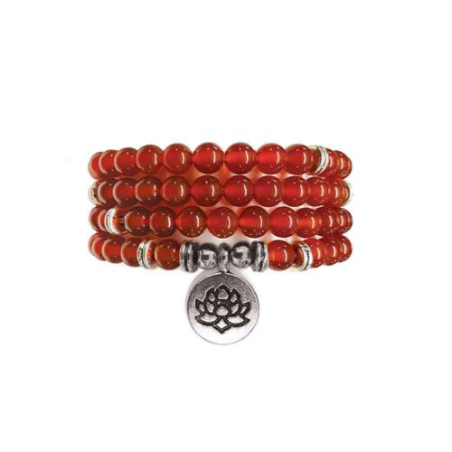 Edelstenen Mala Armband Carneool