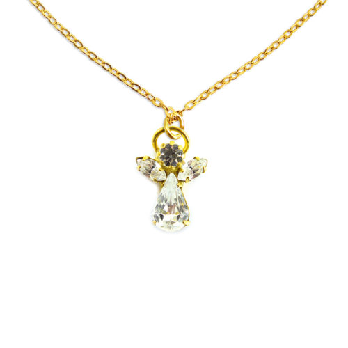 Engel kristal ketting • april • Bergkristal