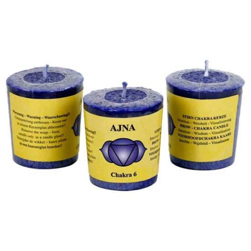 Bougie votive parfumée - Chakra 6 - Intuition