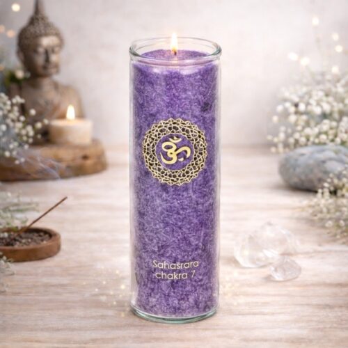 Bougie parfumée à la stéarine • 7e chakra