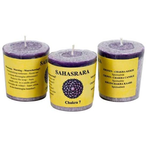 Bougie votive parfumée - Chakra 7 - Spiritualité