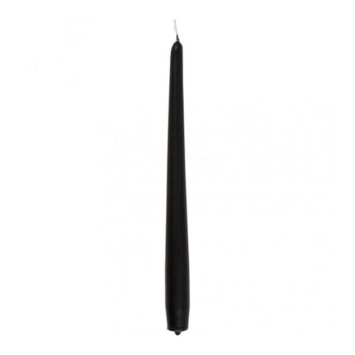 Bougie gothique noire 24 cm - 12 pièces
