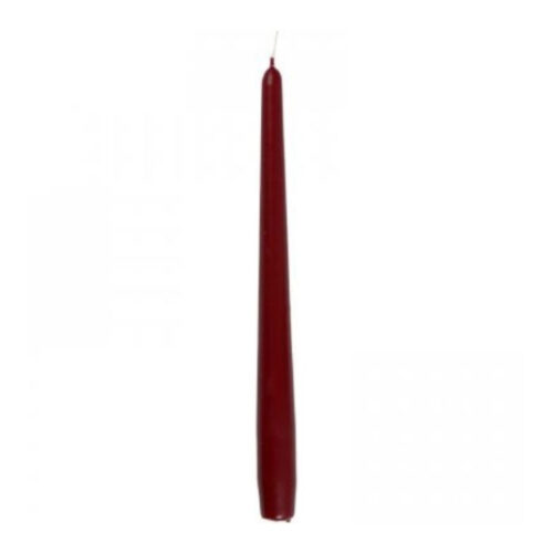 Bougie gothique bordeaux 24 cm - 12 pièces