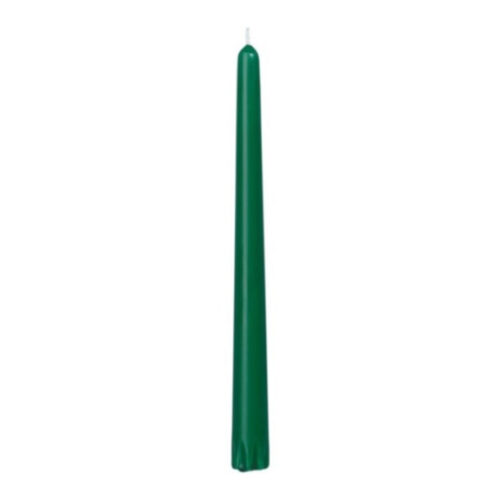Bougie gothique vert foncé 24 cm - 12 pièces
