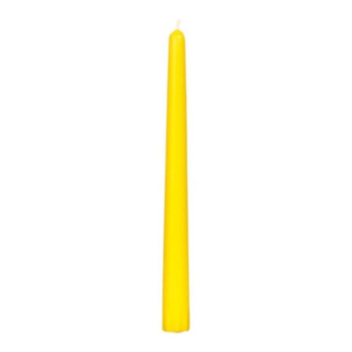 Bougie gothique jaune 24 cm - 12 pièces