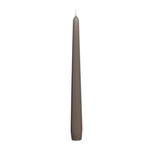 Bougie gothique taupe 24 cm - 12 pièces