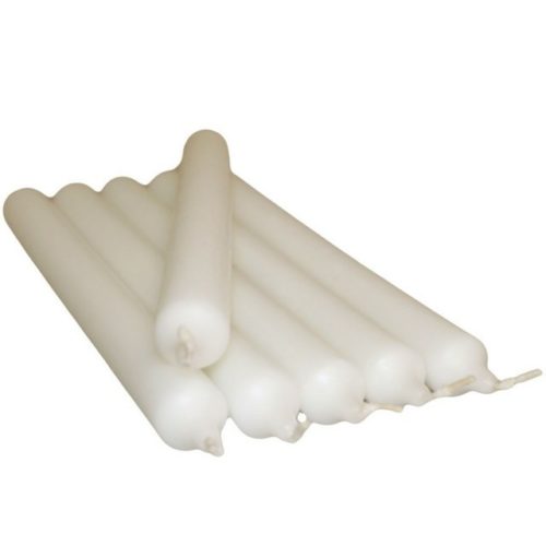 Bougie gothique blanche 21 cm - 6 pièces