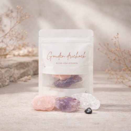 Gouden Driehoek Trommelstenen Ruw (+ Hematiet)