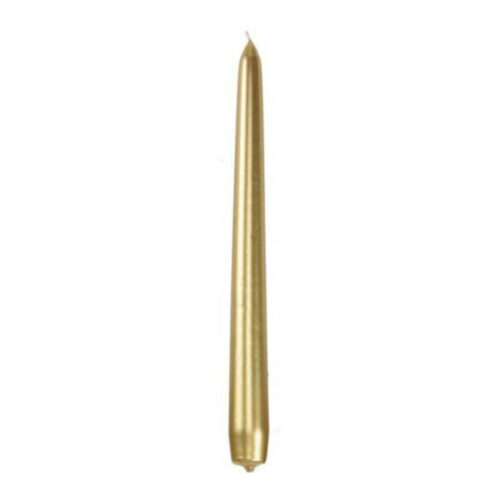 Bougie gothique couleur or 25 cm - 2 pièces