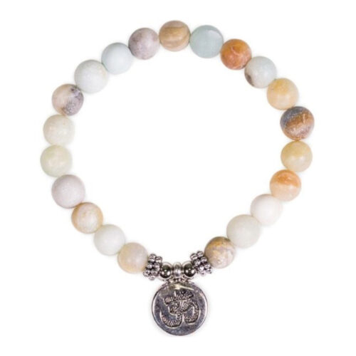 Bracelet Mala Amazonite Om