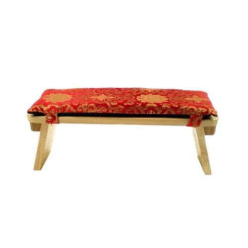 Coussin de banc de méditation lotus rouge/doré