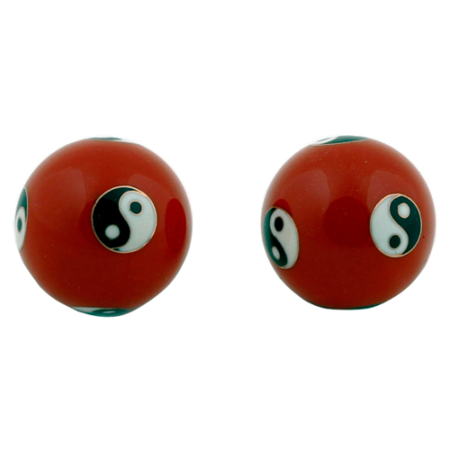 Meridiaankogels Yin Yang rood