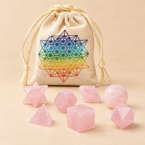 Rozenkwarts Heilige Geometrie Set 7-delig