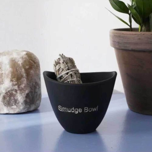 Wierookbrander Smudge Bowl • 6,5 cm • zwart