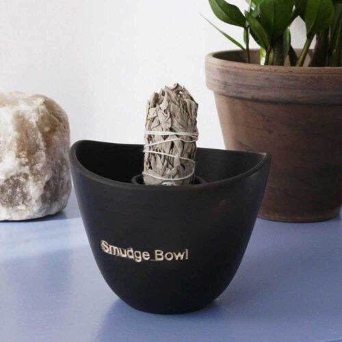 Wierookbrander Smudge Bowl • 10 cm • Zwart