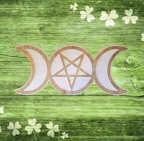 Triple Moon Pentagram Crystal Grid