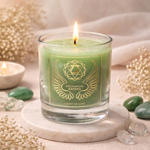 Chakra 4  • Votief Geurkaars  • Aartsengel Raphaël