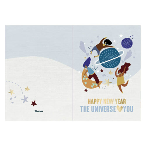 Wenskaart Happy New Year • The Universe loves you