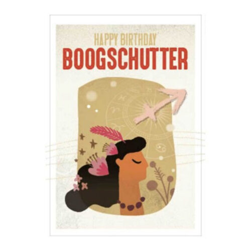Postkaart Gelukkige verjaardag, Boogschutter